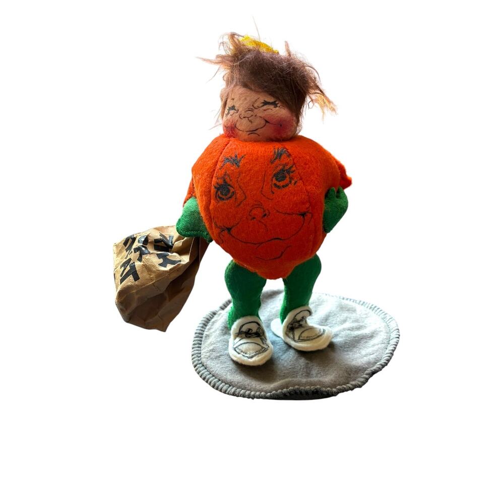 Annalee Pumpkin Kid Doll Decoration - Picture 9 of 9